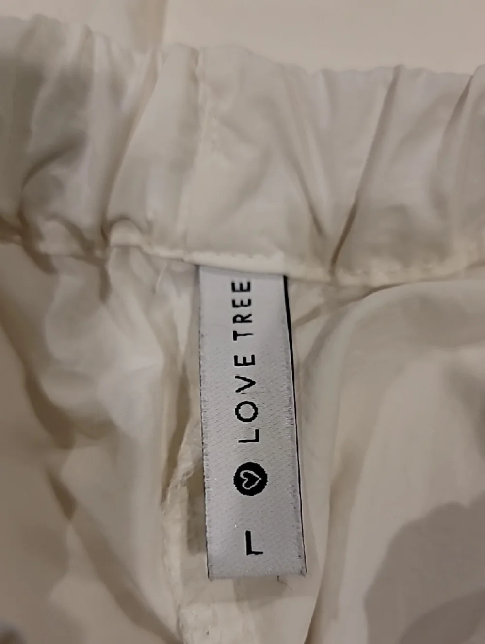 Love Tree White Wide-Leg NylonTrack Pants with Black Side Stripes Large - Picture 6 of 8